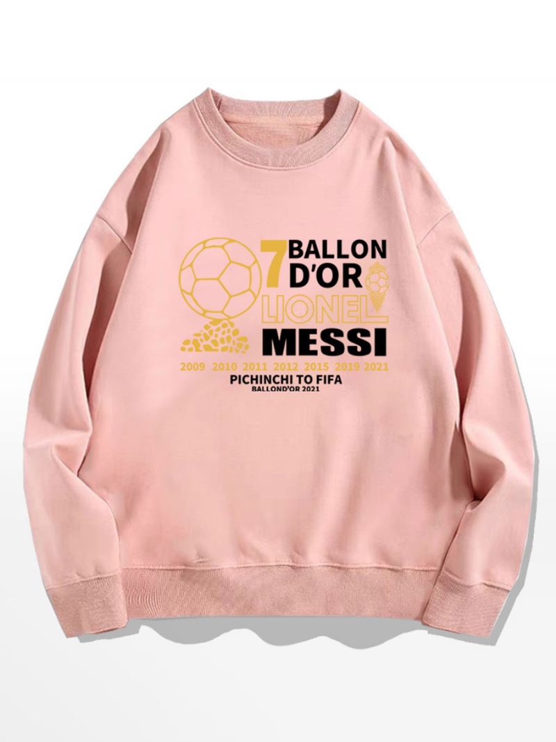 Messi Ballon D'or Sweatshirt Herentop - Roze