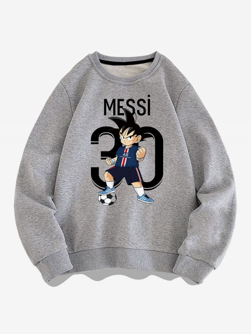 Messi Sweatshirt Herentop Volwassenen - Lichtgrijs