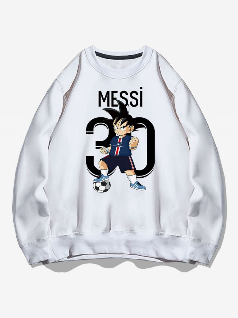 Messi Sweatshirt Herentop Volwassenen - Wit