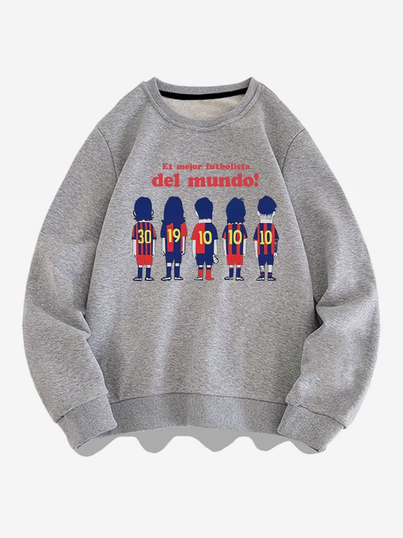 Messi Sweatshirt Herentop Volwassenen - Lichtgrijs