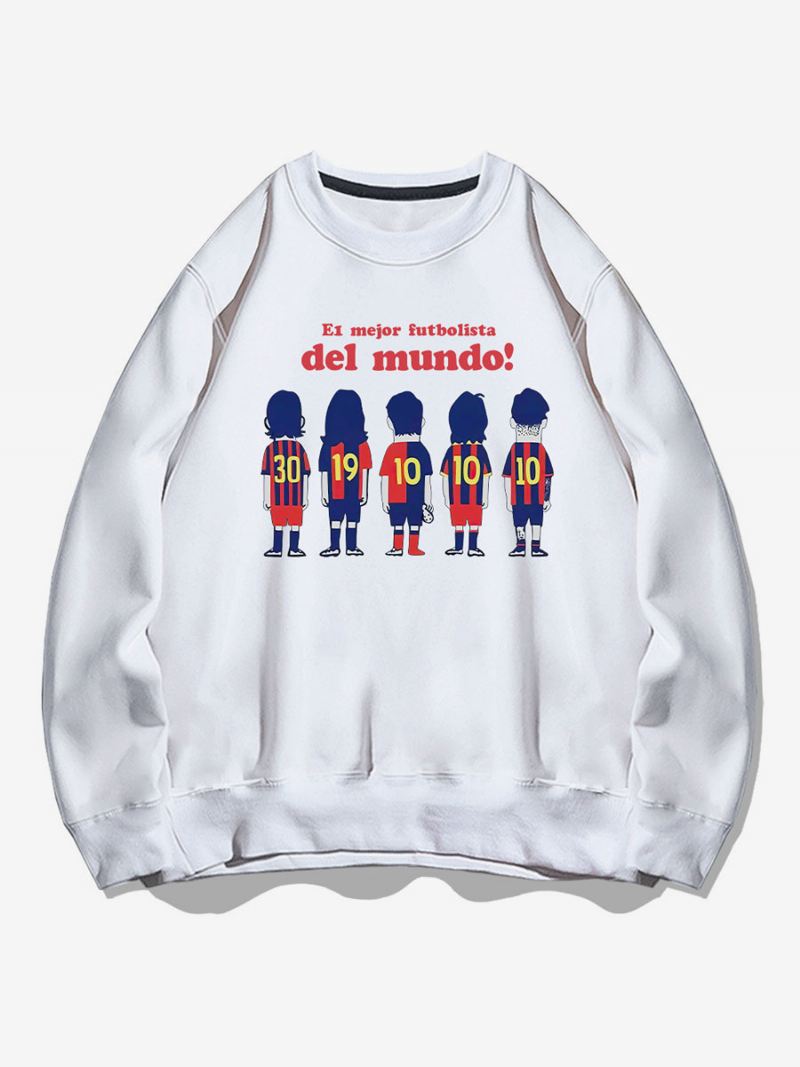 Messi Sweatshirt Herentop Volwassenen - Wit