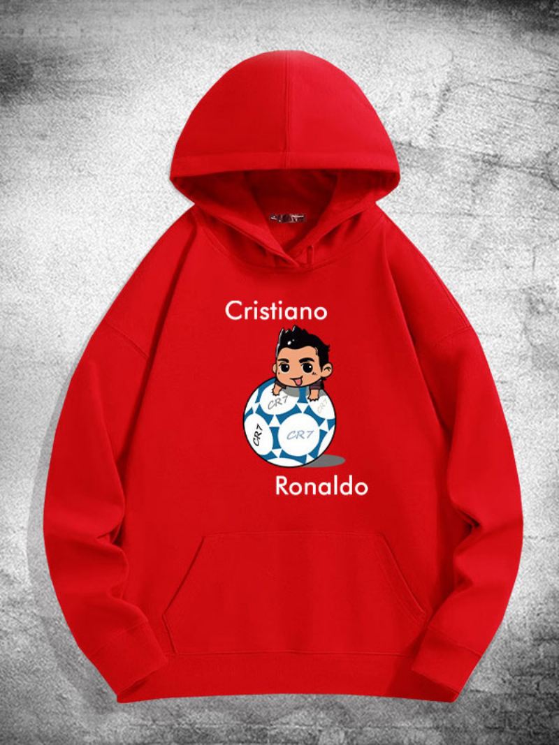 Ronaldo Herenhoodie Met Lange Mouwen - Rood