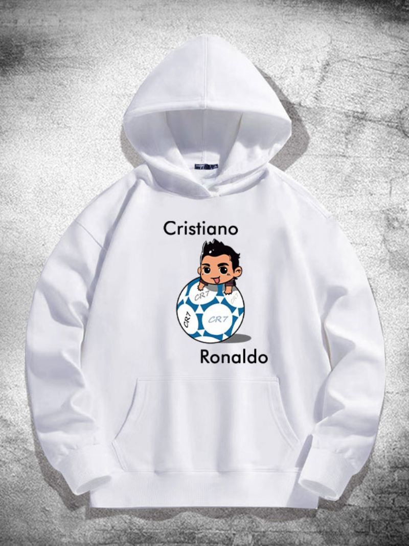 Ronaldo Herenhoodie Met Lange Mouwen - Wit