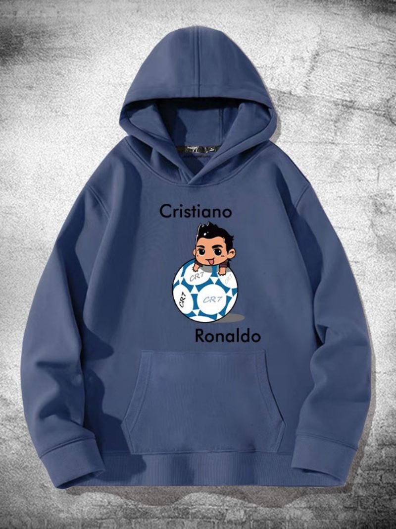 Ronaldo Herenhoodie Met Lange Mouwen - Blauwgrijs