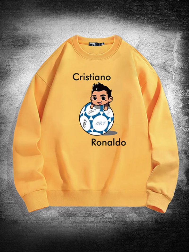 Ronaldo-sweatshirt Heren Met Lange Mouwen - Geel