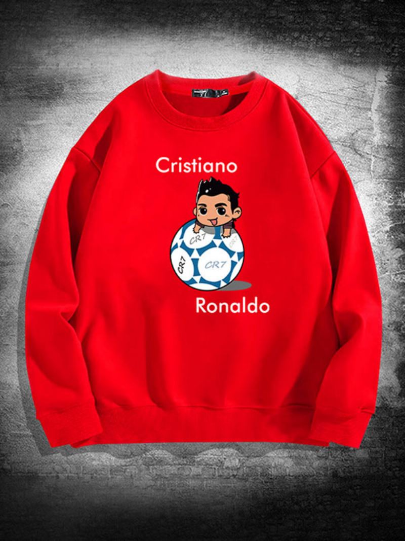 Ronaldo-sweatshirt Heren Met Lange Mouwen - Rood