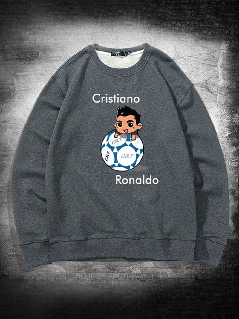 Ronaldo-sweatshirt Heren Met Lange Mouwen - Grijs