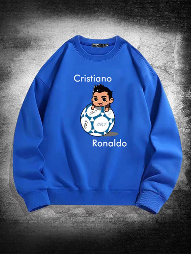 Ronaldo-sweatshirt Heren Met Lange Mouwen - Blauw