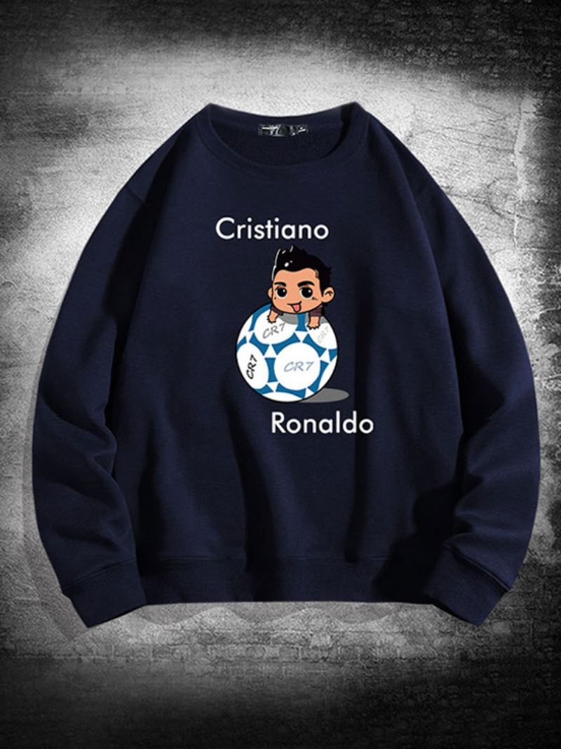 Ronaldo-sweatshirt Heren Met Lange Mouwen - Diepblauw