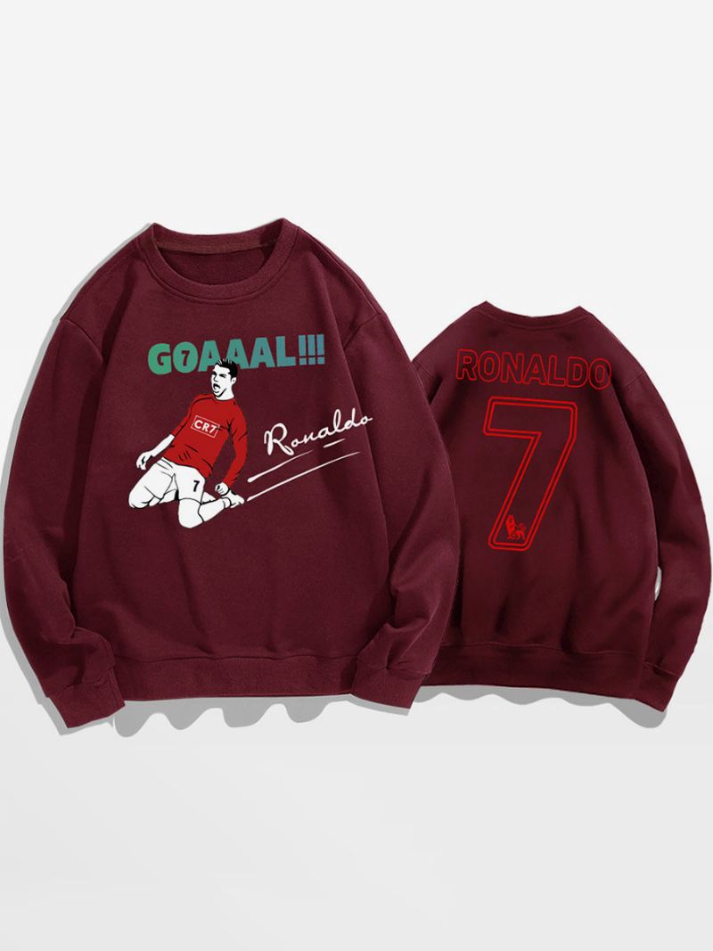 Ronaldo Sweatshirt Herentop Volwassenen - Bordeauxrood