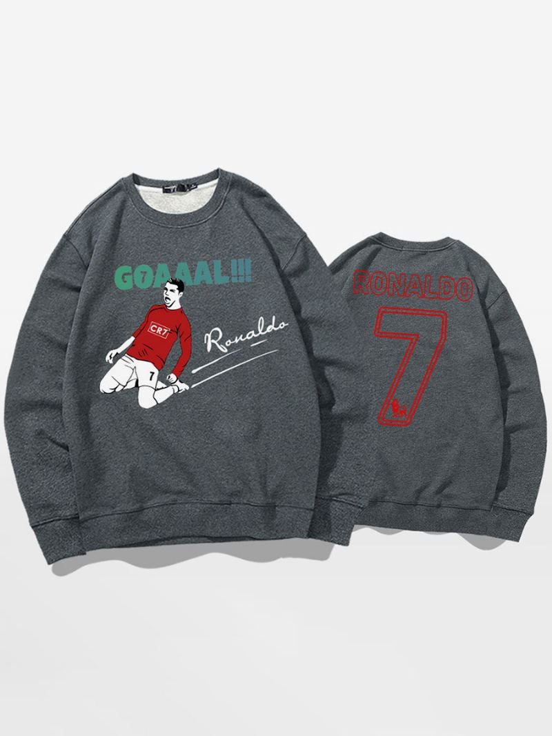 Ronaldo Sweatshirt Herentop Volwassenen - Grijs