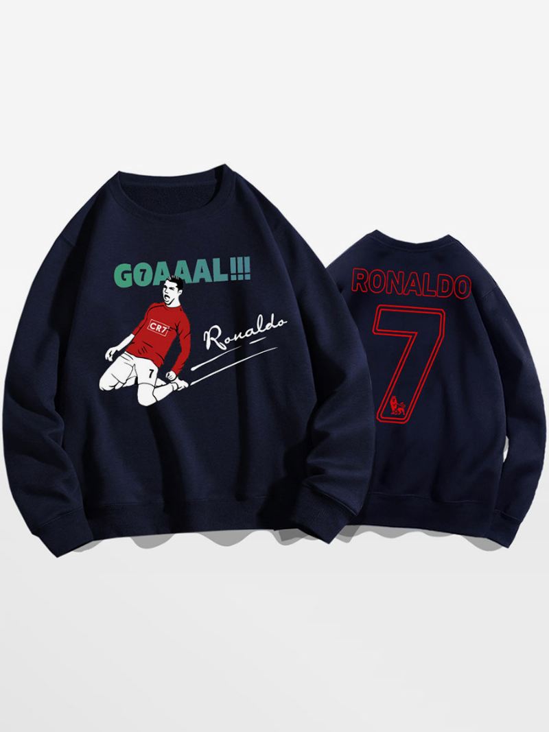 Ronaldo Sweatshirt Herentop Volwassenen - Diepblauw