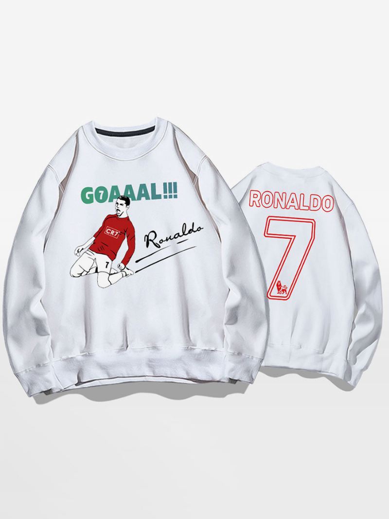 Ronaldo Sweatshirt Herentop Volwassenen - Wit