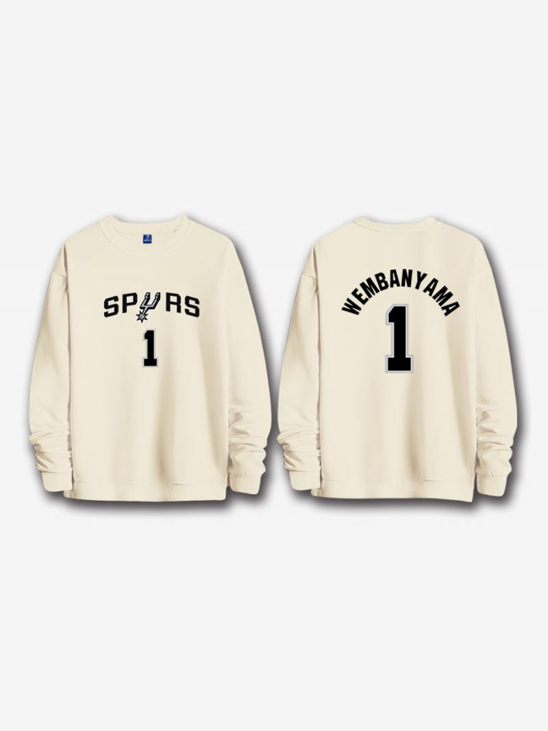 San Antonio Spurs Nummer 1 Wembanyama Herensweater - Beige