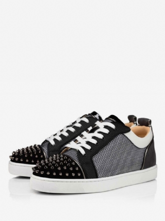 Lage Herensneakers Met Puntige Mesh Veters Feestfeestschoenen