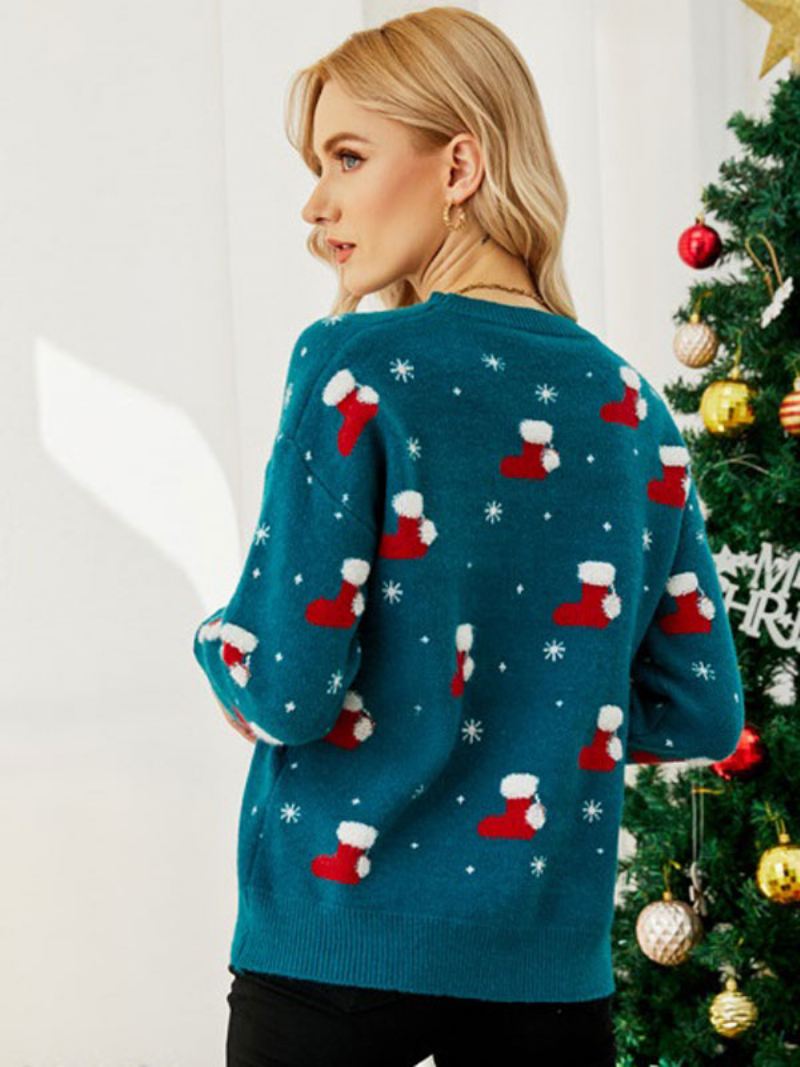 Truien Dames Kerst Gebreide Trui Tops - Blauw