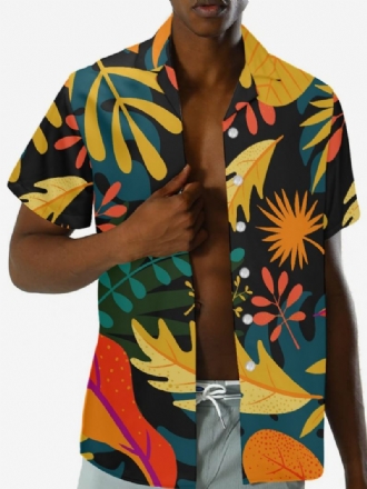 Hawaii-shirt Met Korte Mouwen Heren Hawaii-vakantietop Tropische Print