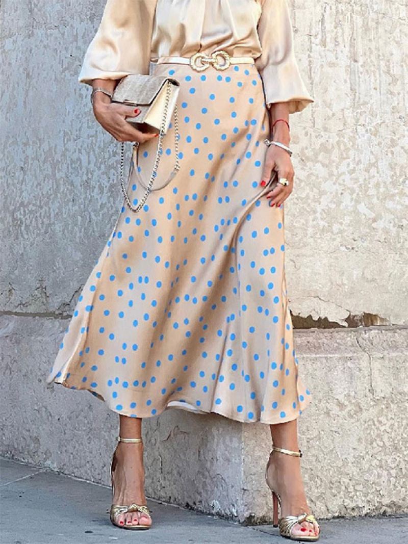 Rok Dames Gouden Polka Dot Lange Maxirok Damesbroeken