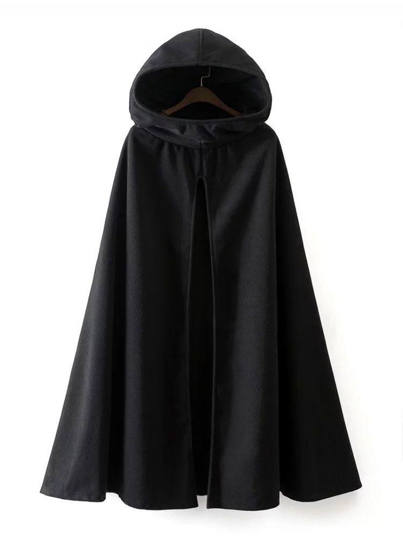 Damesjas Cape Hoodie Jas Ponchojas