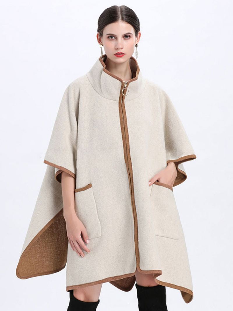 Damesponcho-jas Oversized Cape Spring Outerwear