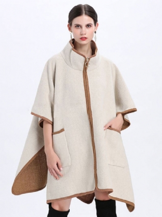 Damesponcho-jas Oversized Cape Spring Outerwear