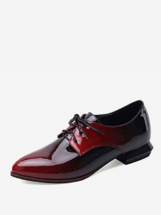 Ombre Oxford-schoenen Met Puntige Neus Veters Dames