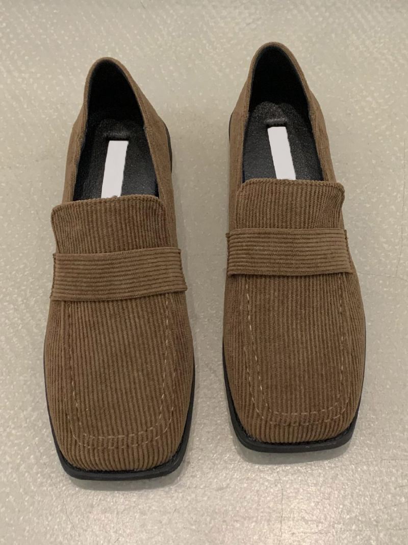 Platte Damesloafers Microsuède