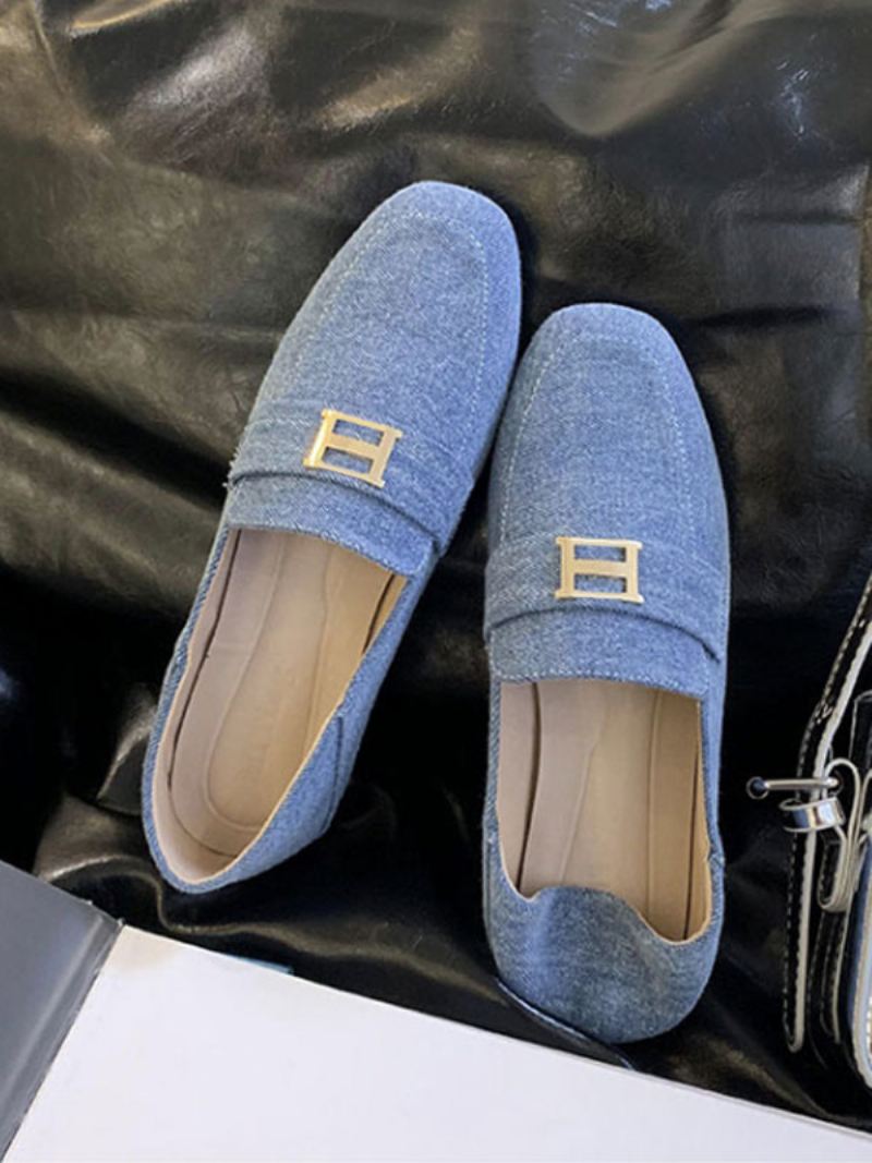 Platte Damesloafers Polyester - Licht Hemelsblauw