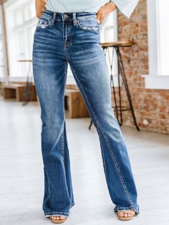 Bootcut Jeans Met Hoge Taille Katoenen Lente Flare-broek Dames