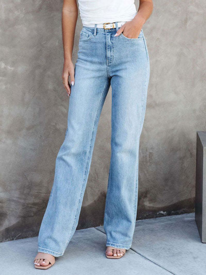 Jeans Dames Casual Denimbroeken - Licht Hemelsblauw