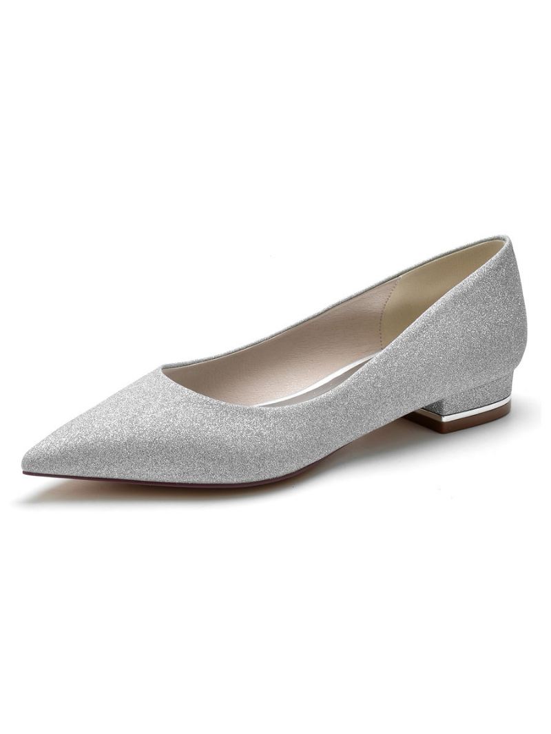 Dames Bruidsschoenen Glitter Flats