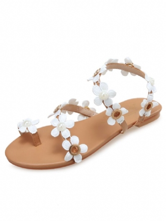 Dames Platte Boho Bruiloft Sandalen Floral Beach