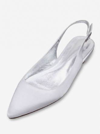 Dames Platte Slingback Trouwschoenen