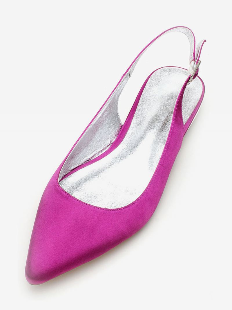 Dames Platte Slingback Trouwschoenen - Paars