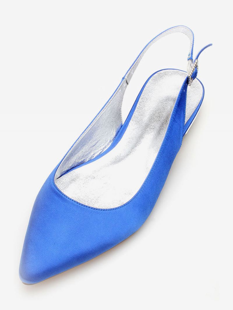 Dames Platte Slingback Trouwschoenen - Blauw