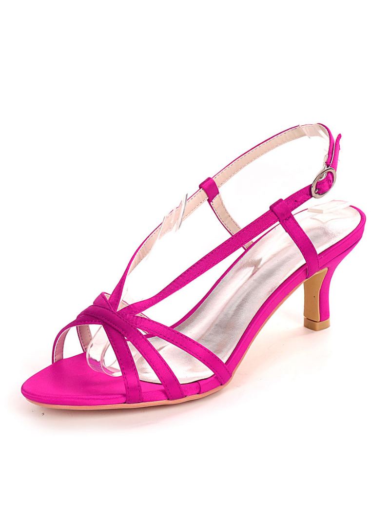 Damesbandjes Slingback Kitten Heel Bruidssandalen - Roze