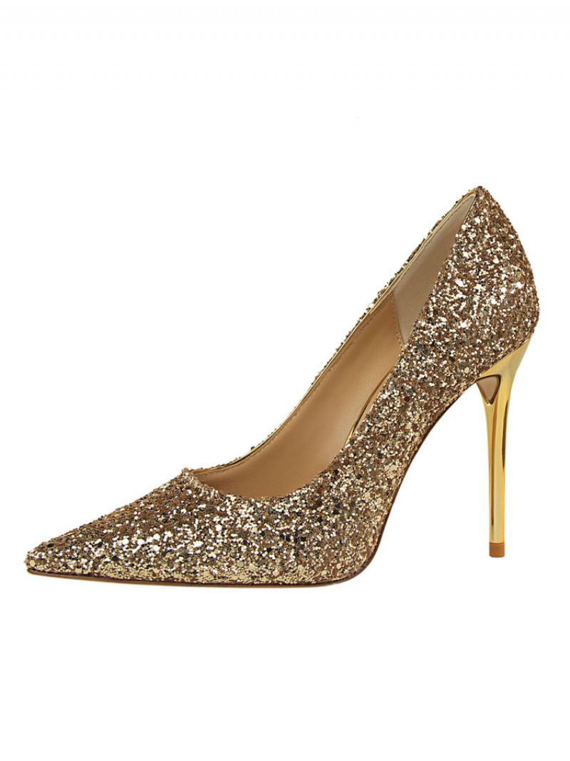 Glitter Avondpumps Dames Galaschoenen - Goud