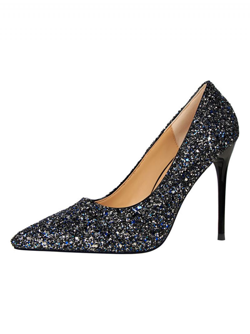 Glitter Avondpumps Dames Galaschoenen - Blauw