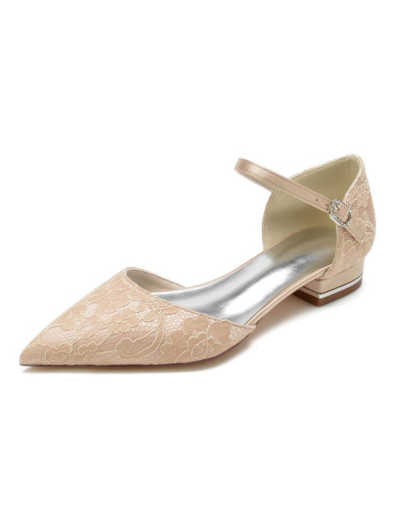 Mary Jane-bruidsflats Dames - Champagne