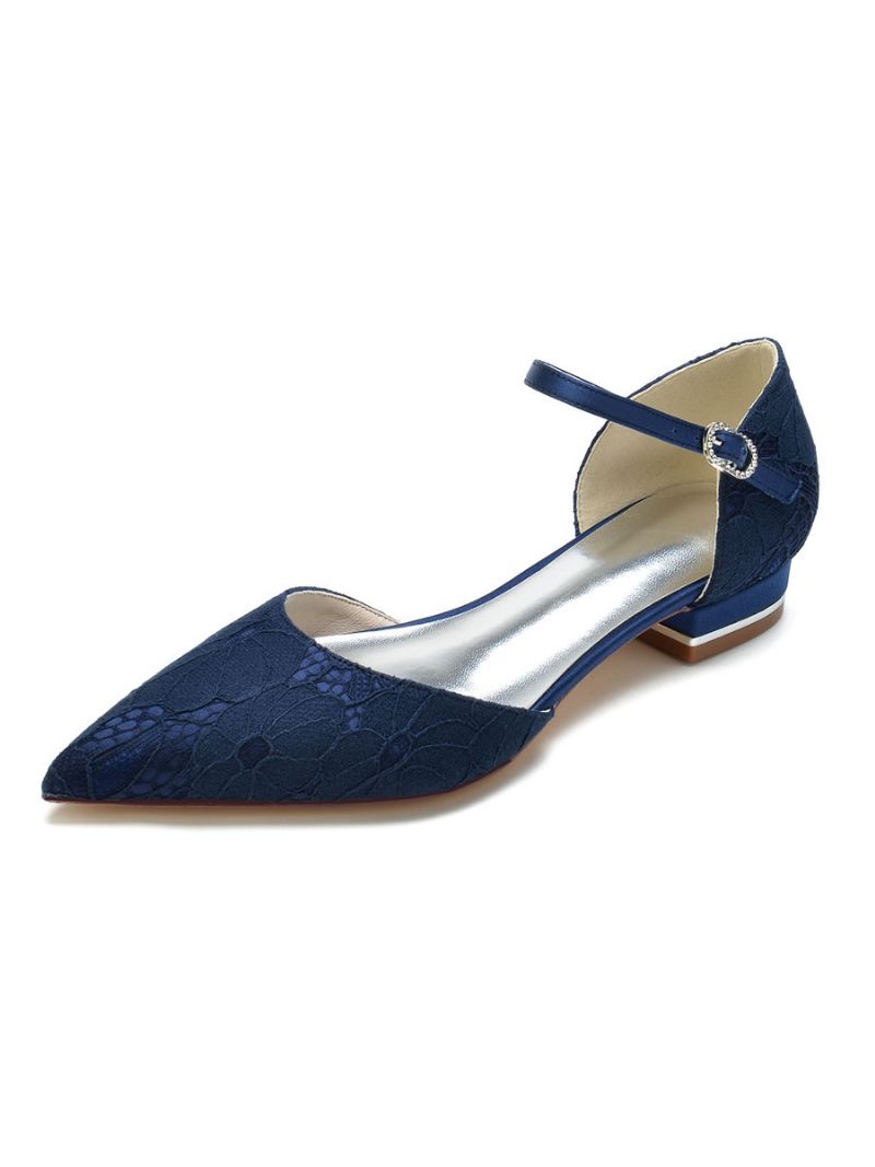 Mary Jane-bruidsflats Dames - Diepblauw