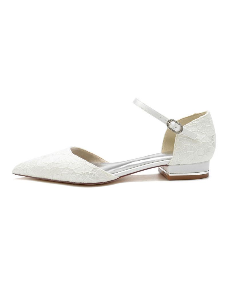 Mary Jane-bruidsflats Dames - Wit