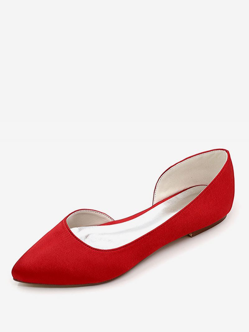 Platte Dorsay-bruidsschoenen Dames - Rood