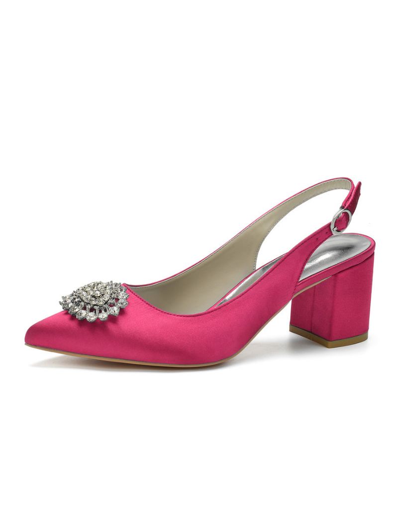 Slingback Bruidspumps Dames Met Lage Hak - Roze