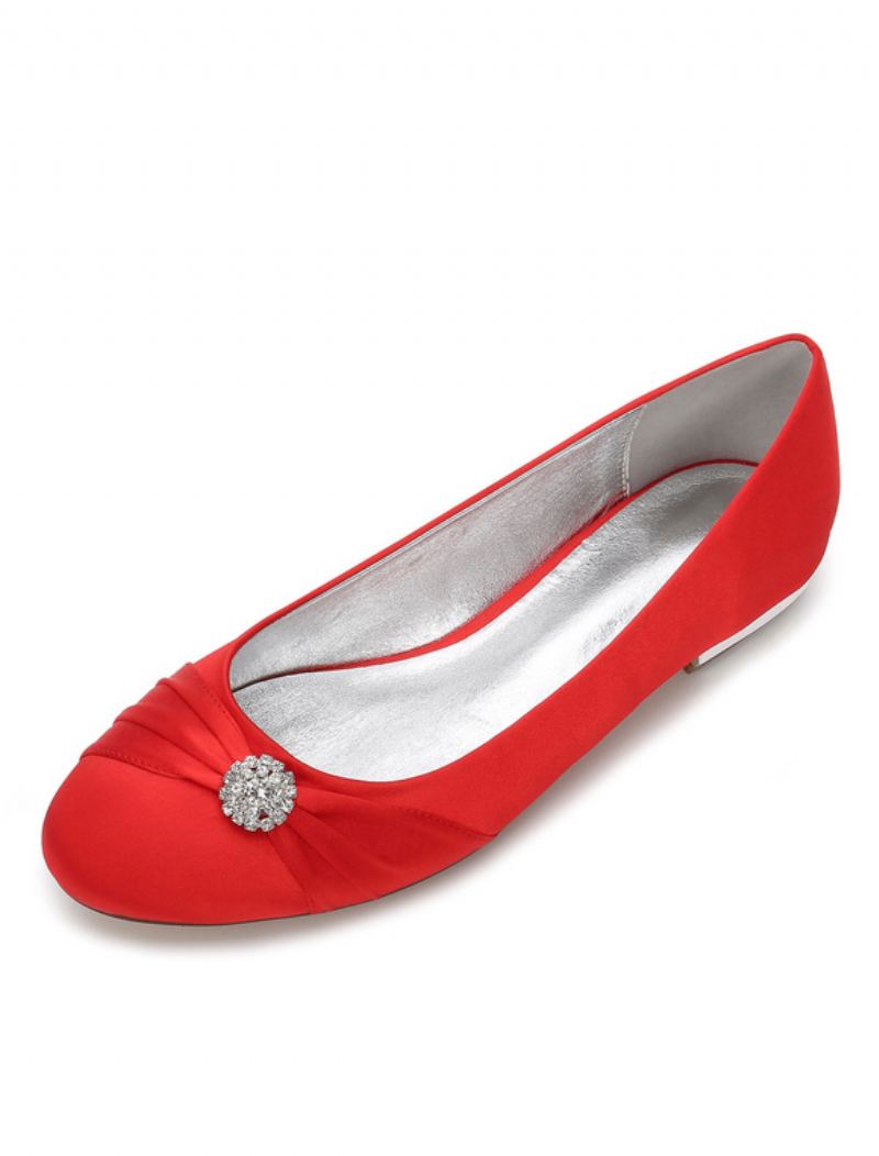 Strass-bruiloftflats Dames - Rood