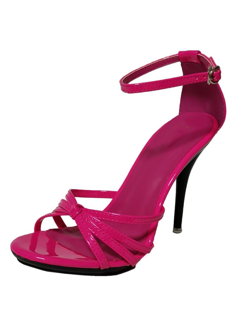 Dames Enkelband Sexy Stiletto Galahak Sandalen - Rose