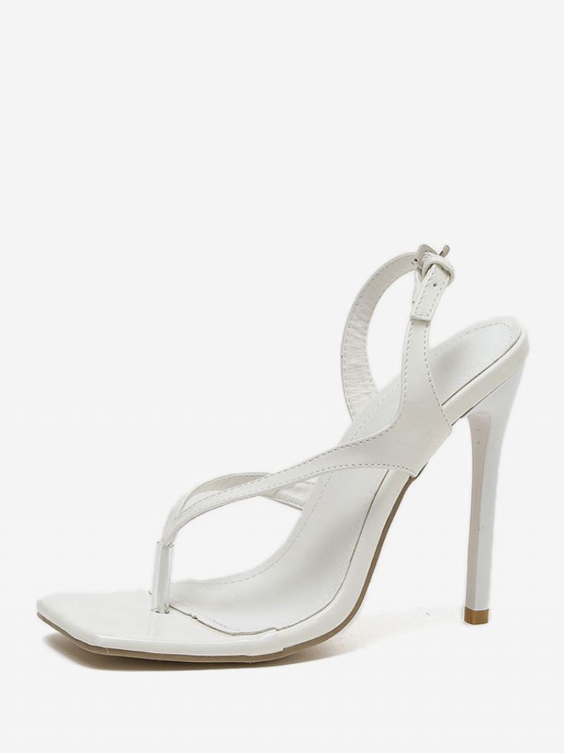 Slingback-sandaal Met Stiletto-galahak Dames - Wit