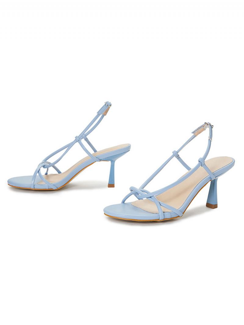 Slingback-sandalen Met Lage Hak Dames Bandjes - Licht Hemelsblauw