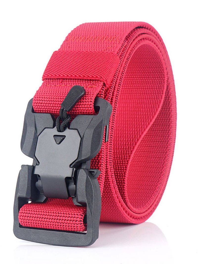 Herenriem Nylon Chique Zwarte Riem - Rood