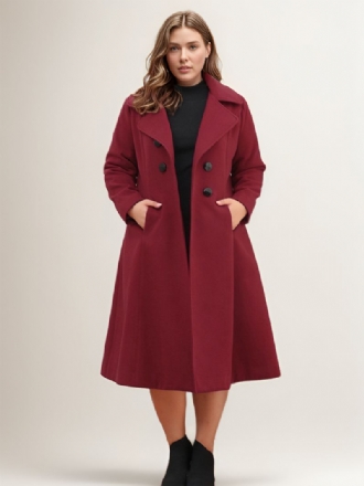 Plus Size Wikkeljas Dames Warme Winterbovenkleding