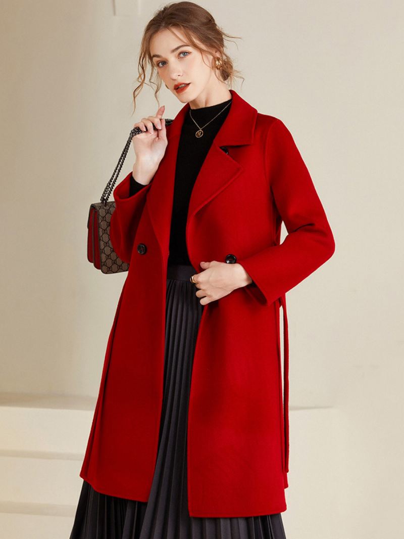 Wikkeljas Dames 100% Wol Winterbovenkleding - Rood